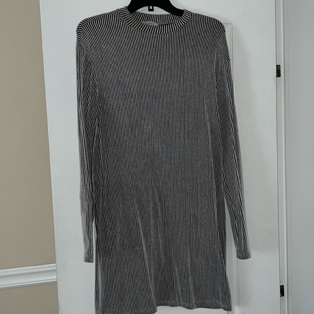 Cute black and white striped dress. Size Large